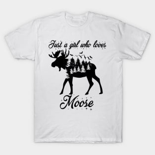 Just A Teacher Who Loves Moose T-Shirt